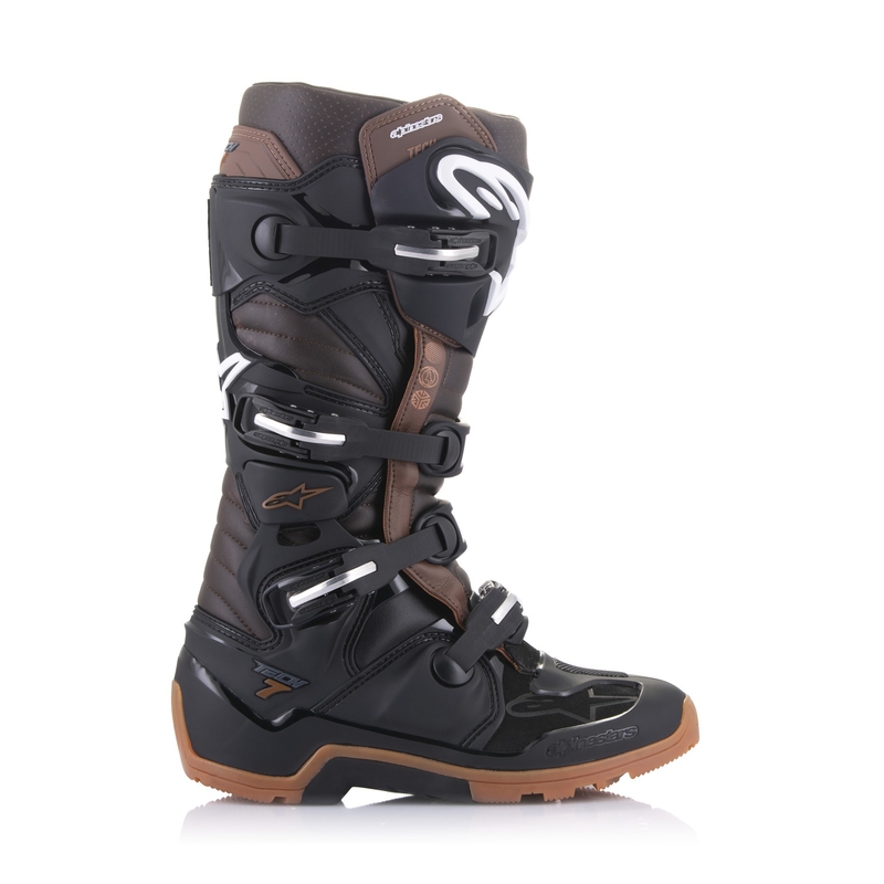Alpinestars Tech 7 Enduro Motorlaarzen Zwart-Donkerbruin