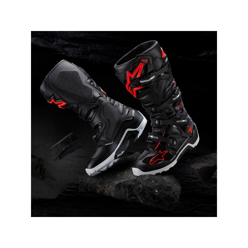 Motorlaarzen Motorlaarzen Alpinestars Tech 7 Enduro zwart-rood fluo-witTech 7 Enduro zwart-rood fluo-wit