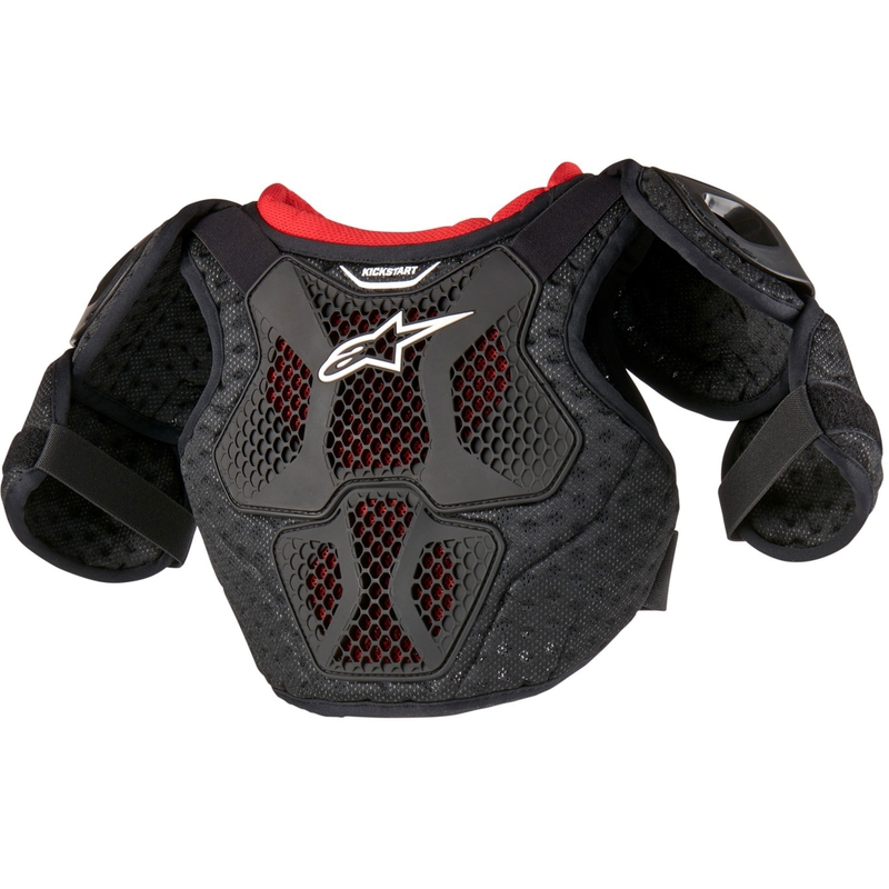 Alpinestars Bionic Kickstart kinderbodyprotector zwart-rood
