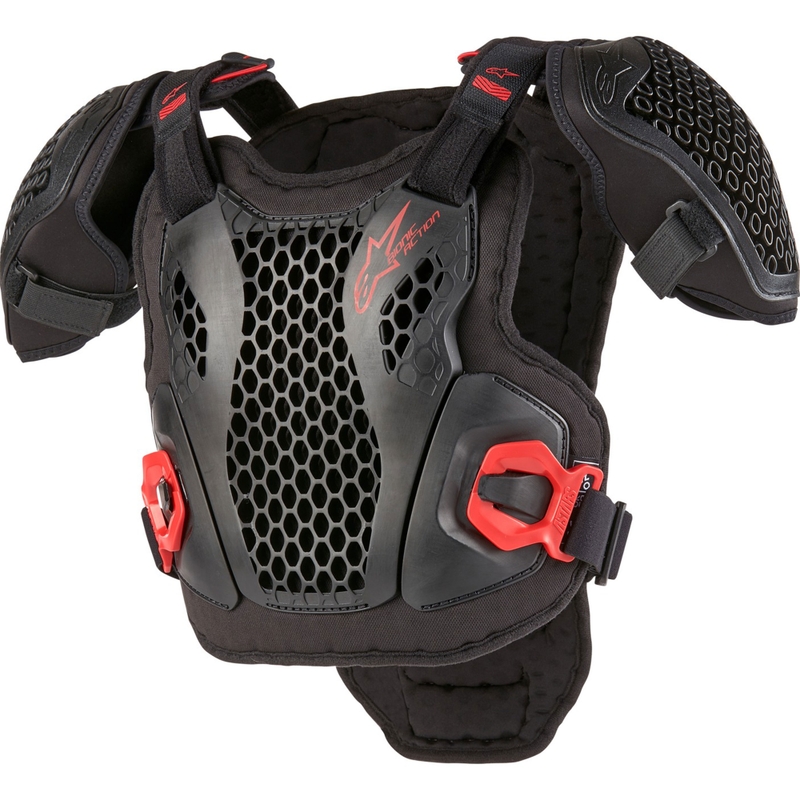 Alpinestars Bionic Action Youth Borst bodyprotector zwart-rood