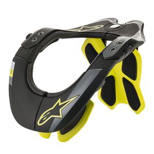 Alpinestars BNS Tech-2 nekbeschermer zwart-geel fluo