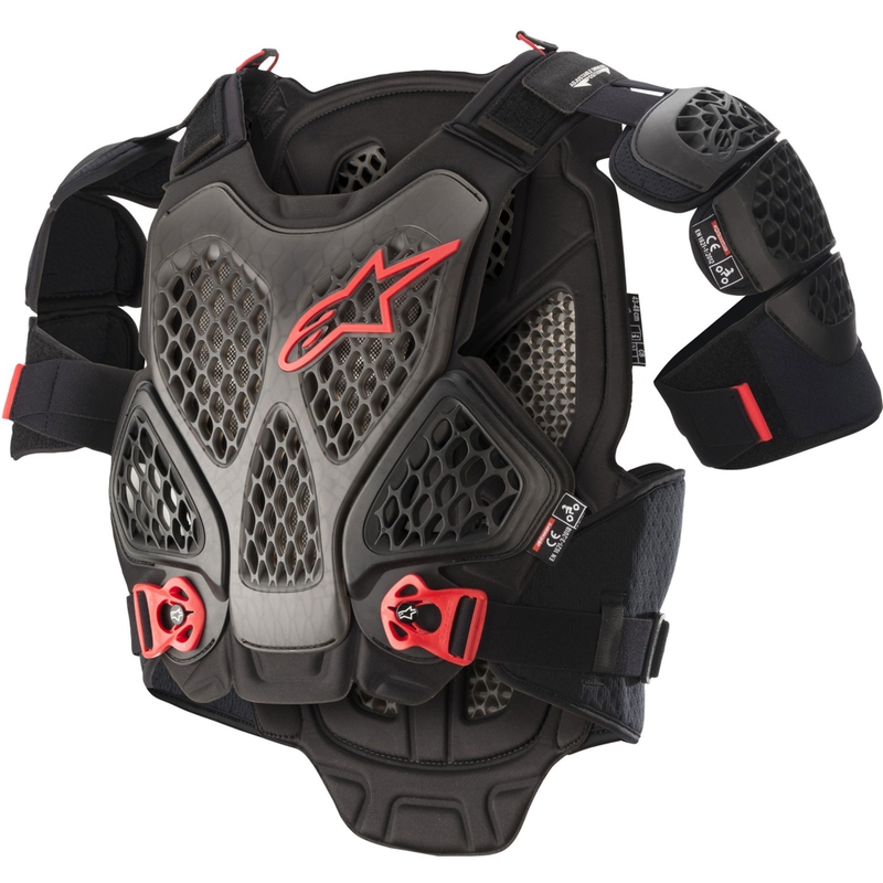 Alpinestars A-6 bodyprotector zwart-antraciet-rood