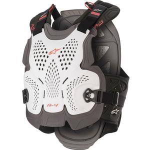 Alpinestars A-4 MAX borstbeschermer wit-antraciet-rood