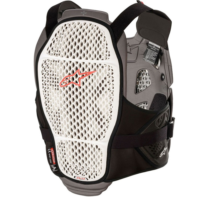 Alpinestars A-4 MAX borstbeschermer wit-antraciet-rood