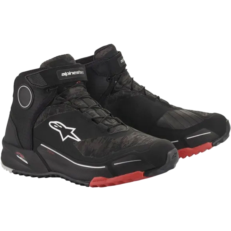 Alpinestars CR-X Drystar motorlaarzen zwart camouflage-rood