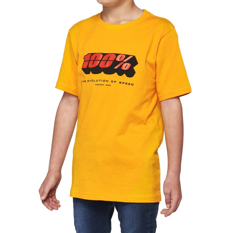 Kinder T-shirt 100% - USA JARI geel