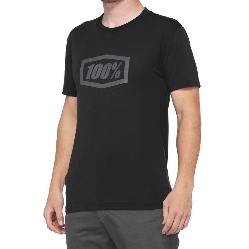 T-shirt 100% - USA ICON TECH zwart