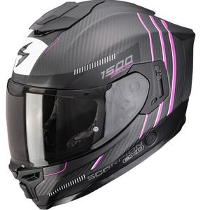 Scorpion EXO-1500 Carbon Air Zity geïntegreerde motorhelm mat zwart-roze