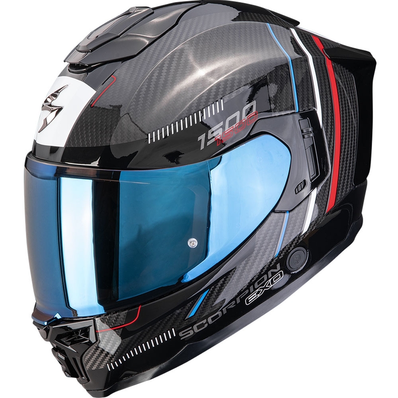 Scorpion EXO-1500 Carbon Air Zity integraal motorhelm zwart-rood-blauw