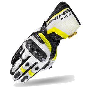 Handschoenen Shima STR-2 zwart-wit-fluogeel