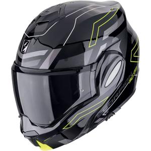 Opvouwbare motorhelm Scorpion EXO-TECH EVO CONQUER zwart-fluo geel