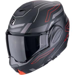 Opvouwbare motorhelm Scorpion EXO-TECH EVO CONQUER mat zwart-rood