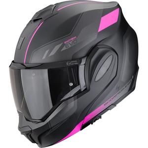 Scorpion EXO-TECH EVO Socius opklapbare motorhelm mat zwart-roze