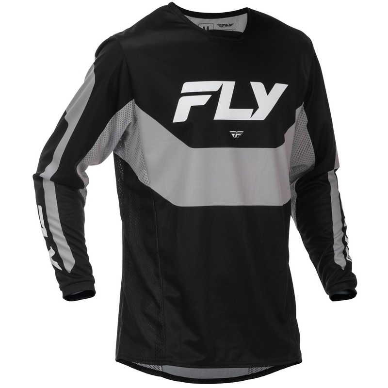 FLY Racing Kinetic USA motocross shirt zwart-grijs
