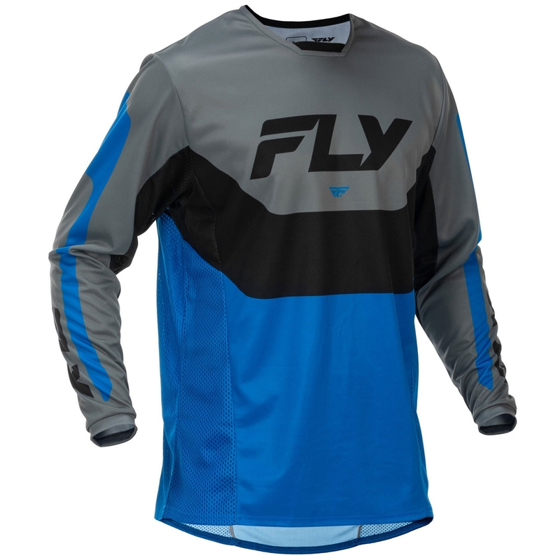 Motocross shirt FLY Racing Kinetic USA blauw-grijs-zwart