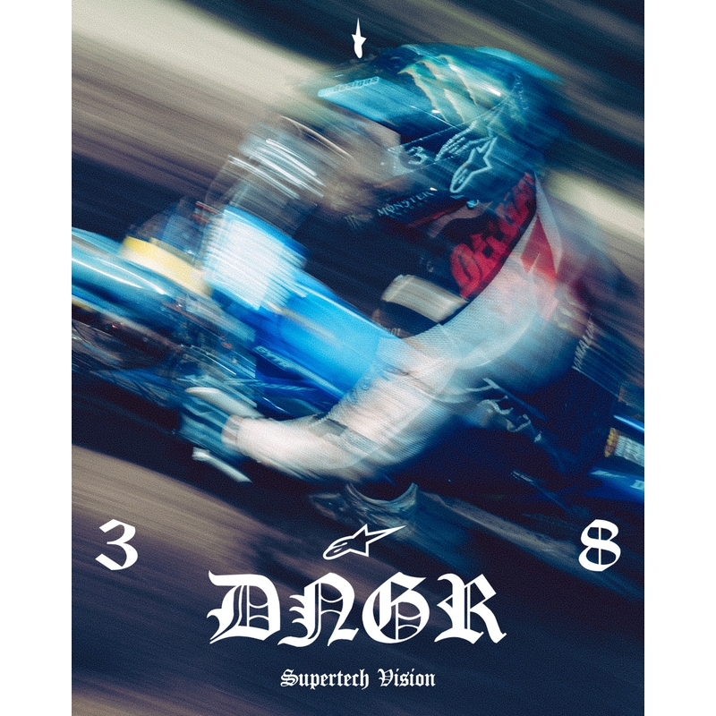 Alpinestars Supertech Vision DNGR38 XXV crossbril zwart-zilver met spiegelend zilver plexiglas