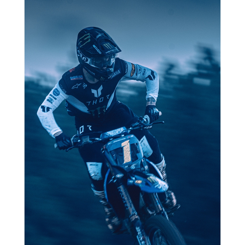 Alpinestars Supertech Vision DNGR38 XXV crossbril zwart-zilver met spiegelend zilver plexiglas