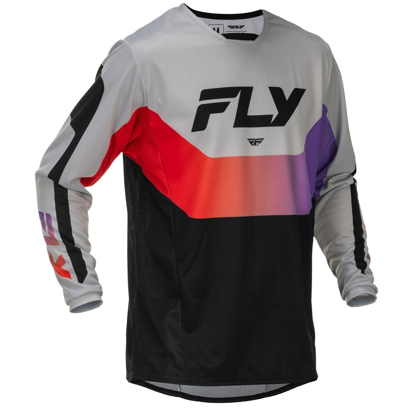 Motocross shirt FLY Racing Kinetic USA grijs-rood-paars-zwart
