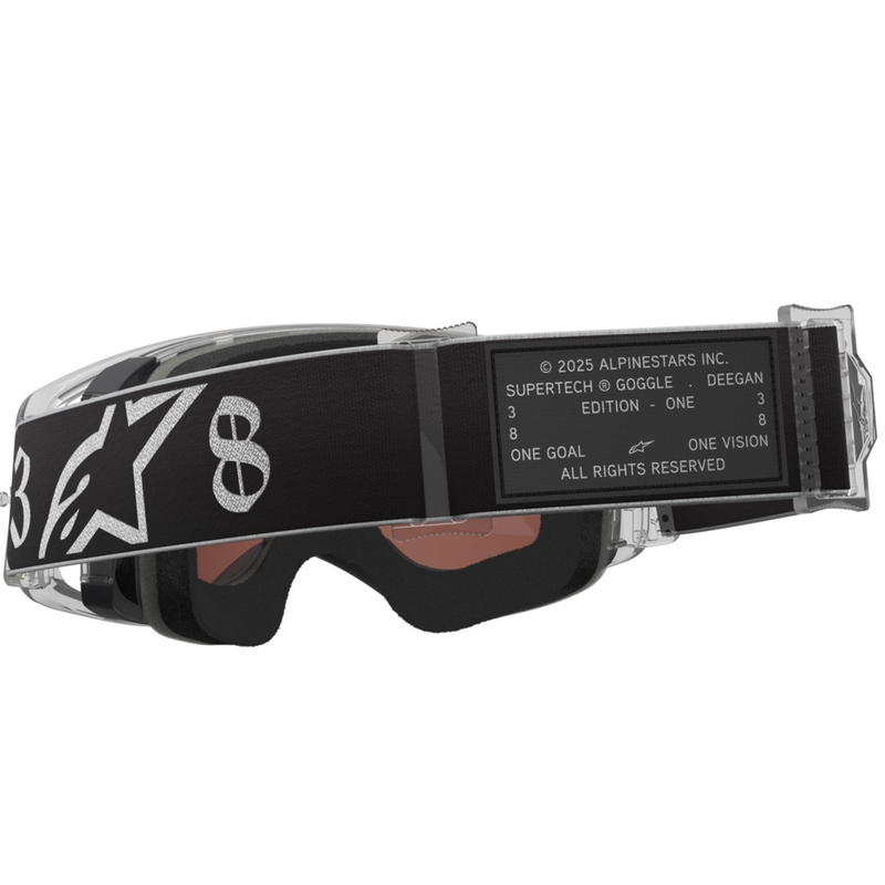 Alpinestars Supertech Vision DNGR38 XXV crossbril zwart-zilver met spiegelend zilver plexiglas
