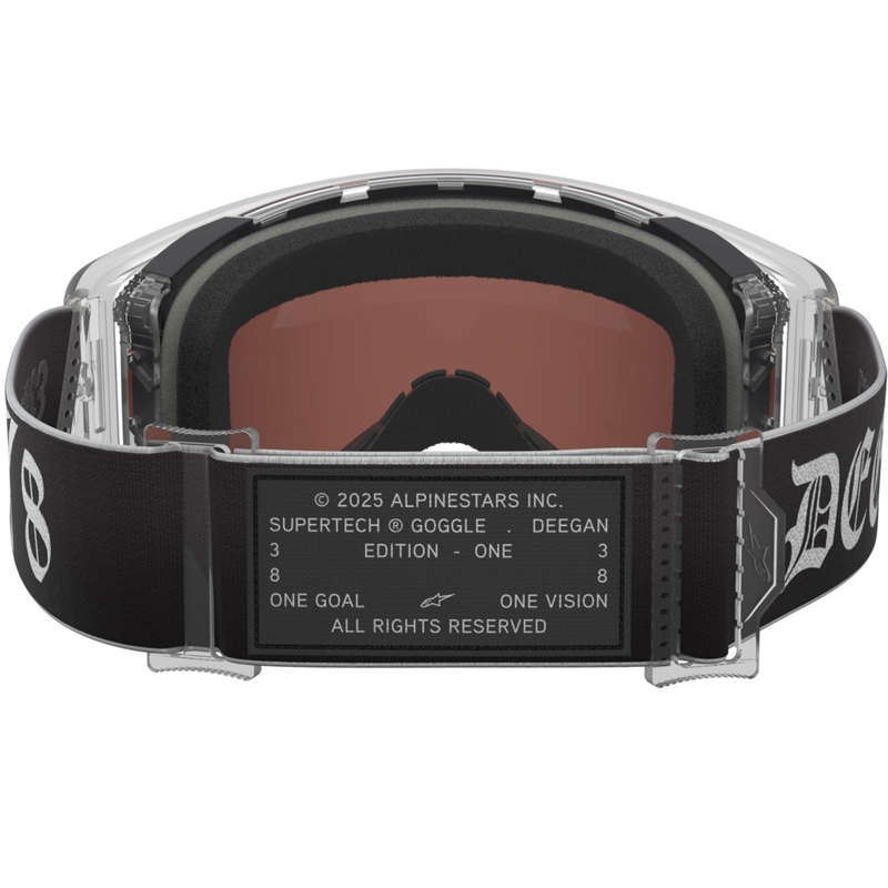 Alpinestars Supertech Vision DNGR38 XXV crossbril zwart-zilver met spiegelend zilver plexiglas