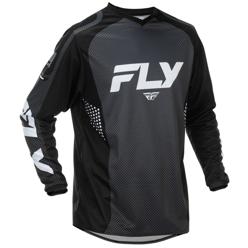 FLY Racing F-16 motorcross shirt zwart-wit