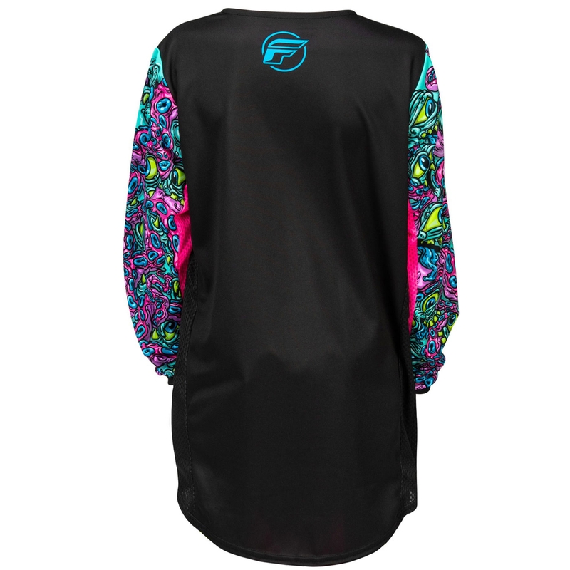 Kindercrossshirt FLY Racing KINETIC MUTANT zwart-multicolor