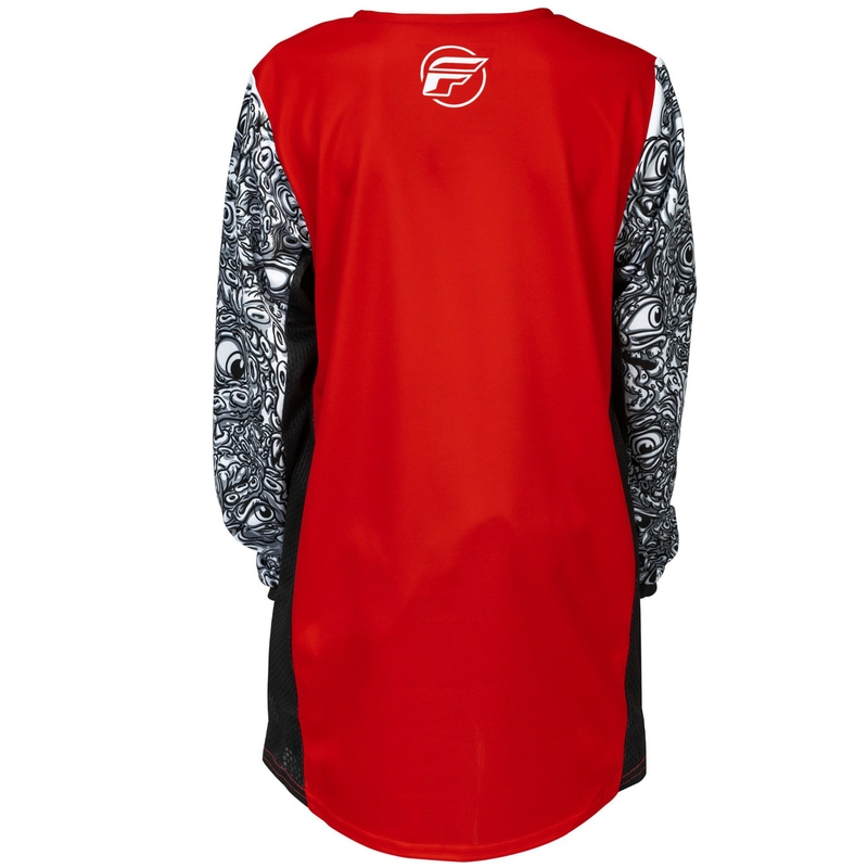Kindercrossshirt FLY Racing KINETIC MUTANT rood-wit-zwart