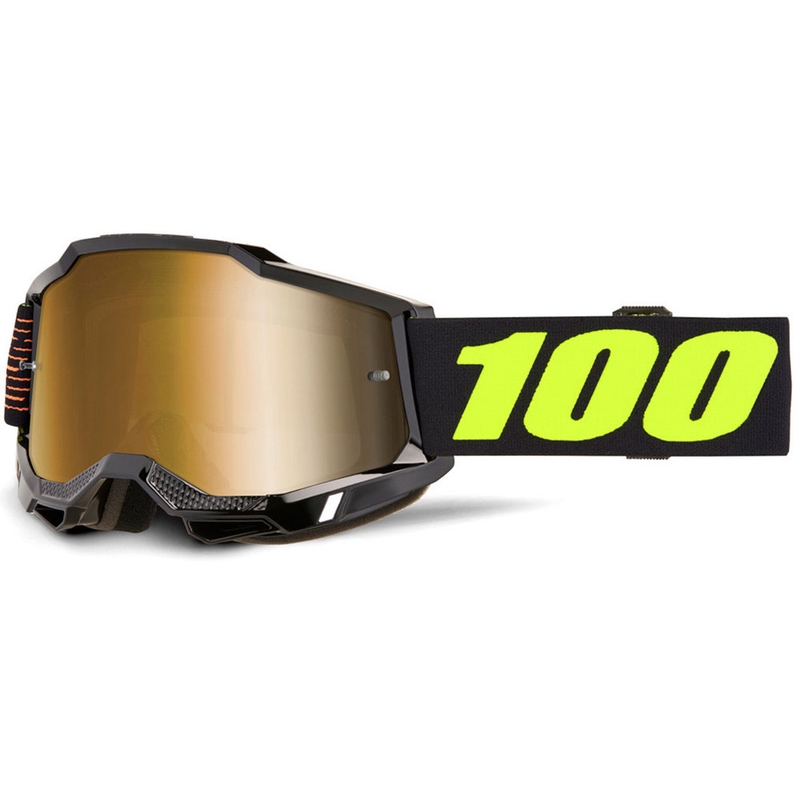 Motorcrossbril 100% Accuri 2 FAIRBANKS met goudkleurig plexiglas