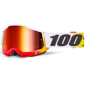 Motorcrossbril 100% Accuri 2 TORKEN met rood plexiglas