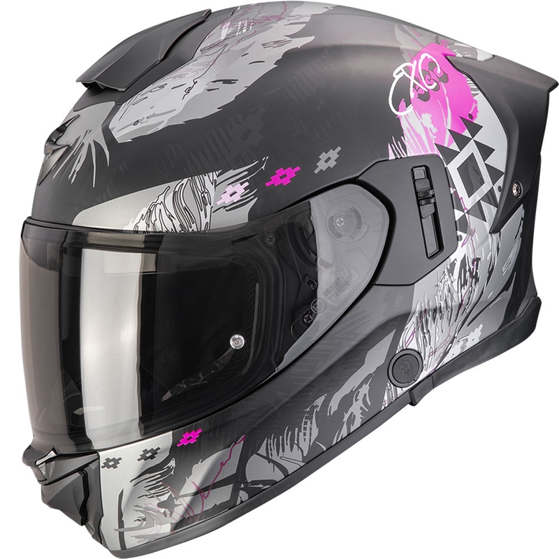 Scorpion EXO-530 Air Hadji integraal motorhelm mat zwart-roze