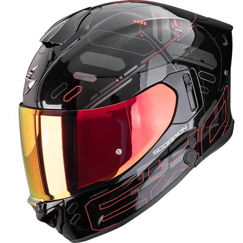 Scorpion EXO-530 Air Fond integraal motorhelm metallic zwart-rood