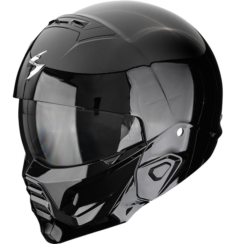Open helm met masker Scorpion EXO-COMBAT II Solid zwart
