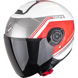Scorpion EXO-CITY II Vita open motorhelm wit-rood
