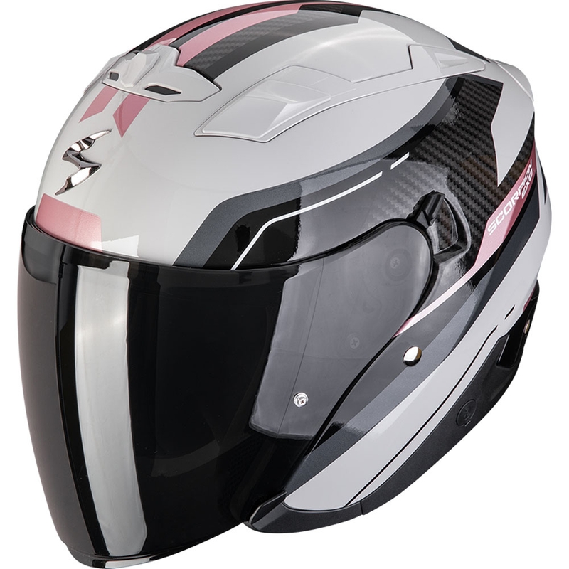 Scorpion EXO-230 Hipe open face motorhelm grijs-roze