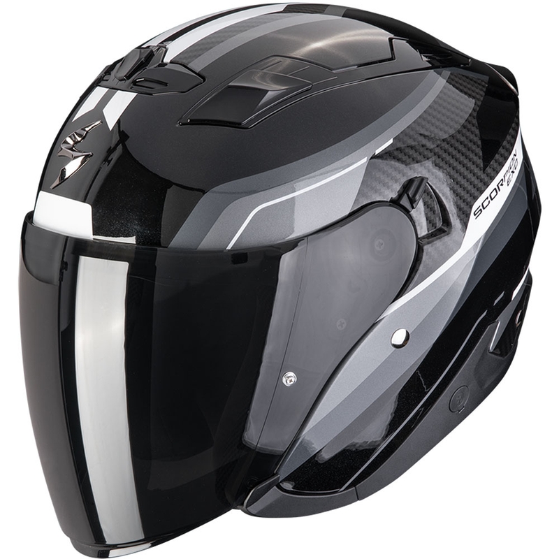Scorpion EXO-230 Hipe open face motorhelm zwart-zilver