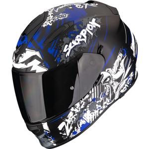 Scorpion EXO-491 Spector integraal motorhelm mat zwart-blauw