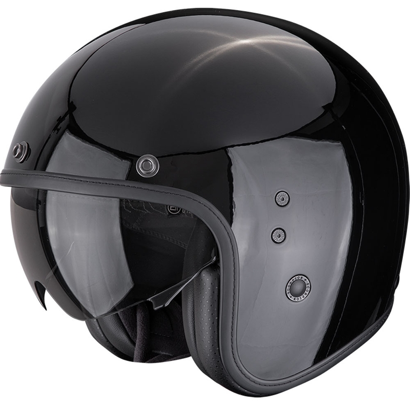 Scorpion Belfast EVO Solid Open Face Motorhelm Zwart