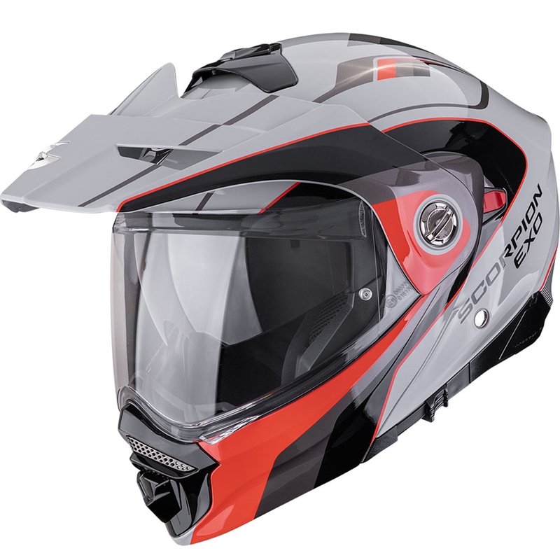 Enduro motorhelm Scorpion ADX-2 Kamps grijs-rood