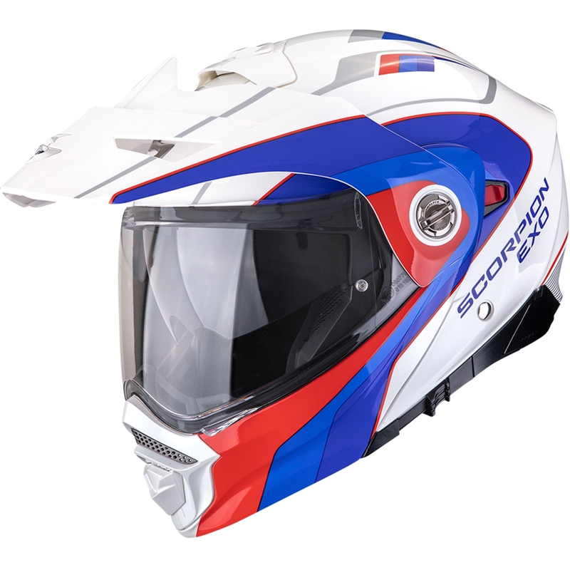 Enduro motorhelm Scorpion ADX-2 Kamps wit-rood-blauw