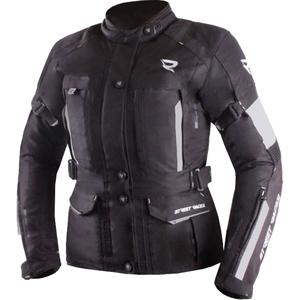Dames motorjack Street Racer Hilax zwart-grijs