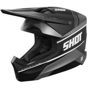Motocrosshelm Shot Furious Dust matzwart