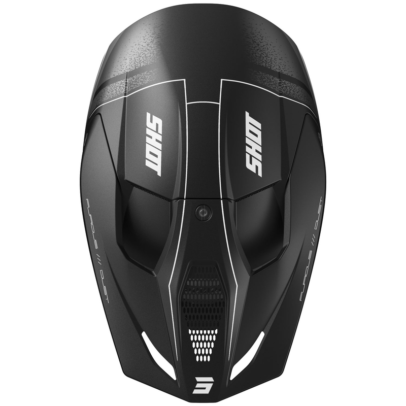 Motocrosshelm Shot Furious Dust matzwart
