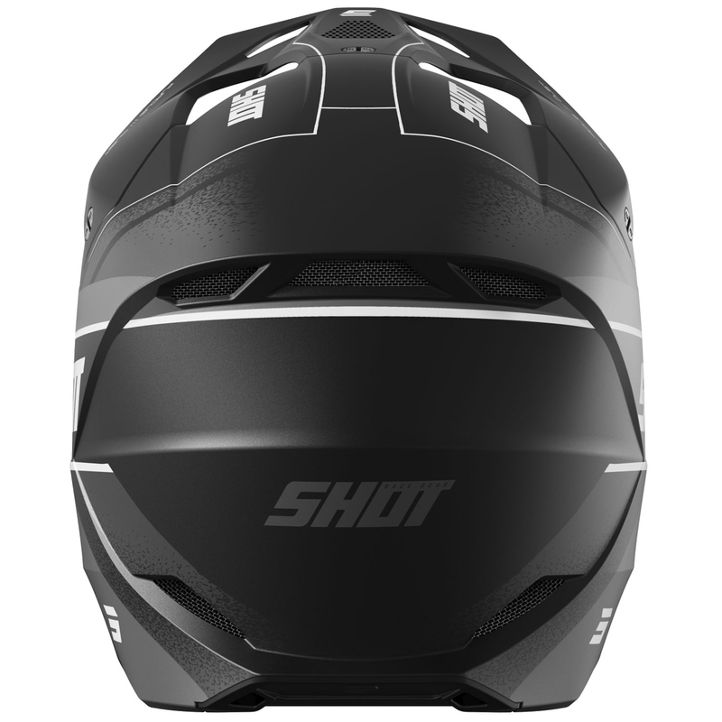 Motocrosshelm Shot Furious Dust matzwart