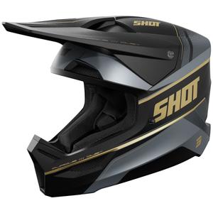 Motocrosshelm Shot Furious Dust mat goud