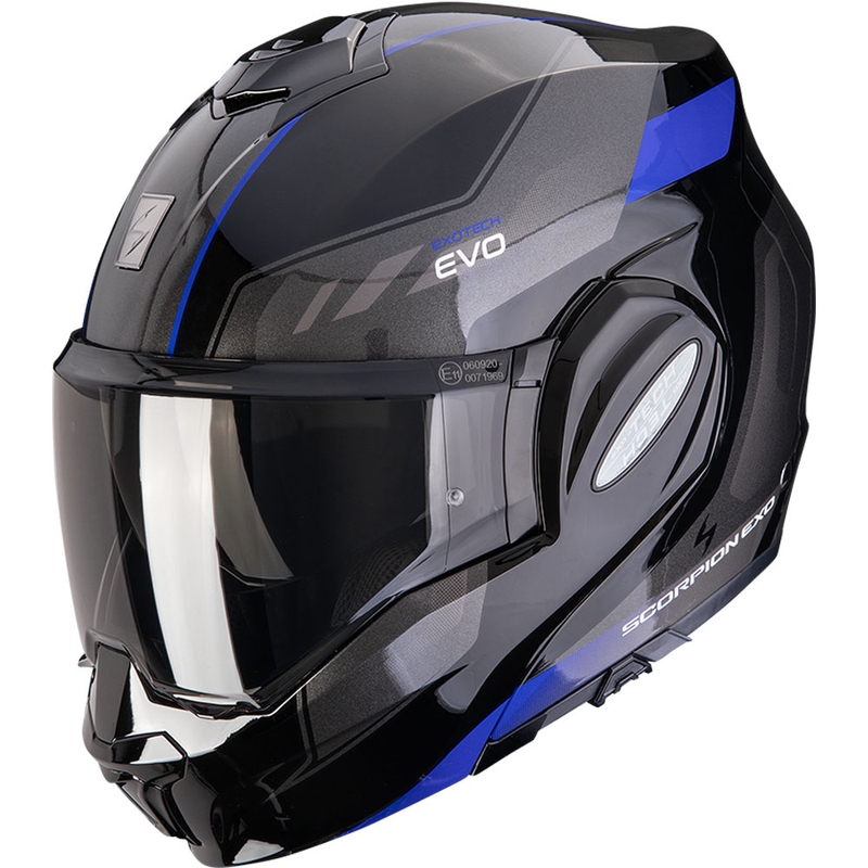 Scorpion EXO-TECH EVO Socius opklapbare motorhelm zwart-blauw