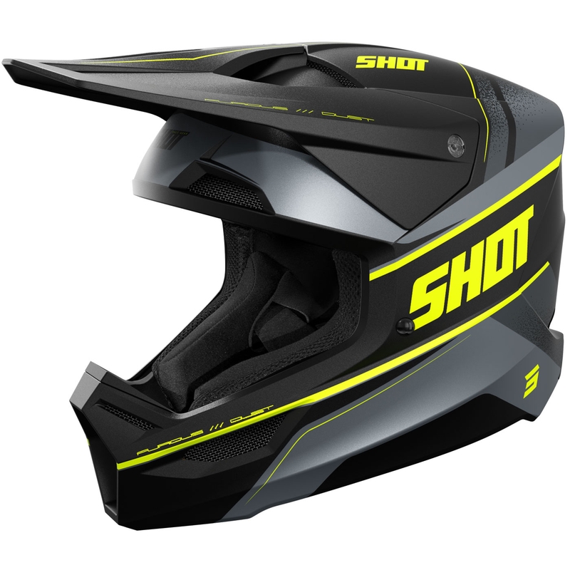 Crosshelm Shot Furious Dust mat fluo geel