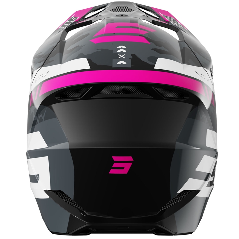 Motocrosshelm Shot Furious Flash glanzend roze