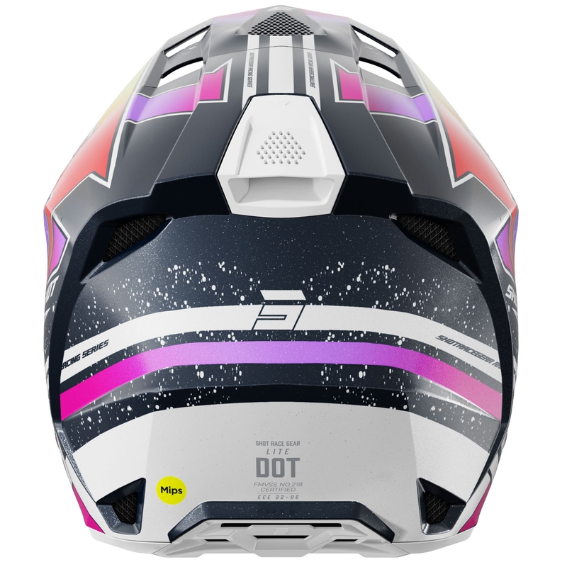 Crosshelm Shot Lite Racing parelblauw-fluogeel