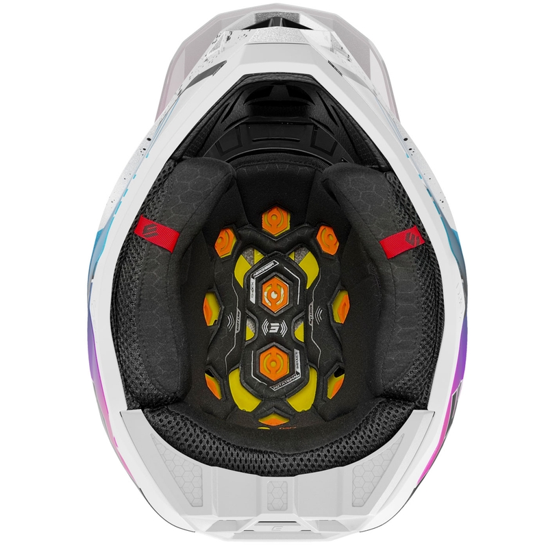 Motocrosshelm Shot Lite Racing parelwit-roze