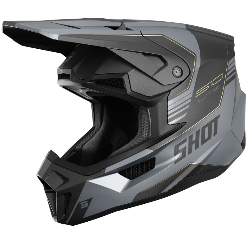 Crosshelm Shot Lite S10 mat zwart-grijs
